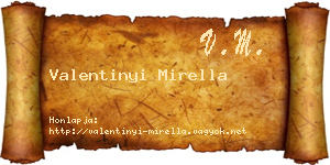 Valentinyi Mirella névjegykártya